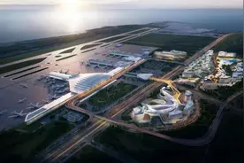 千吨主楼网架顺利提升！珠海机场T2航站楼建设再提速！图片