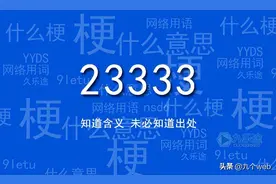 网络用语233333你常用，但你知道来历和含义吗？图片