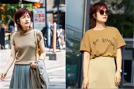 不管是30岁还是60岁，穿T恤得牢记这3个要点，上身才洋气又显瘦图片