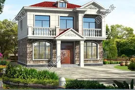 最省钱的农村二层楼，清新典雅的设计感十足，实用美观图片