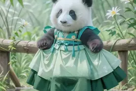 花花被吐槽是熊猫界的侏儒和轻微脑瘫，网友：不能忍图片