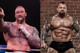 为了骄傲而战！埃迪·霍尔与“魔山”在拳击赛前发生激烈冲突图片