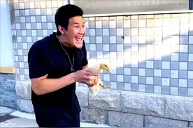 嘎子谢孟伟偷鸭拍段子，表情夸张动作搞笑，网友：把流量玩明白了图片