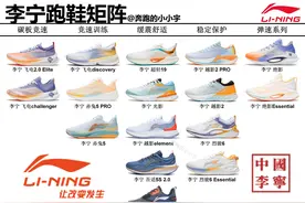 李宁跑鞋矩阵图片