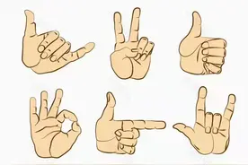 世界手势趣谈，右手拇指食指和中指作写字样子，表示要在饭馆付帐图片