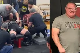 62岁大爷真猛，卧推512公斤破世界纪录，比魔山硬拉还重图片