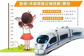 新规！明年起，儿童火车票按年龄或身高销售图片
