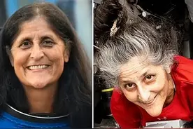 夭寿啦！美国59岁女宇航员担架出舱，骨瘦如柴好似九旬老太图片