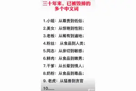 三十年来已经被毁掉的中文词语，一个比一个离谱图片