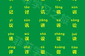 一年级偏旁部首言字旁，一年级言字旁的汉字，言字旁考试知识点图片