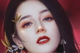 #迪丽热巴手绘#热巴的五官明艳大气，每次亮相都会让人眼前一亮图片