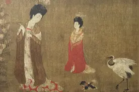 唐代贵族女性的服饰与生活《簪花仕女图》图片