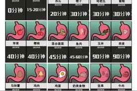 各种食物在胃的停留时间图片