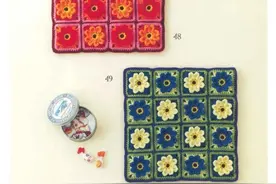 花朵拼接的坐垫图片