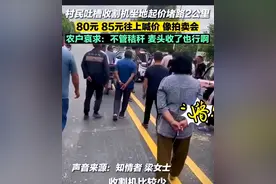 河南的收割机太奇怪，下不了高速很气愤，下了高速又不愿下地收麦图片