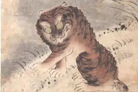 “当动漫遇见文物”——指墨《猛虎》微信表情包图片