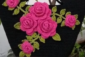 「针织作品」60款漂亮的钩针编织花式手提包系列图片