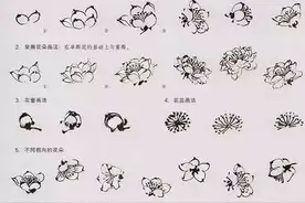 一学就会画写意桃花图片