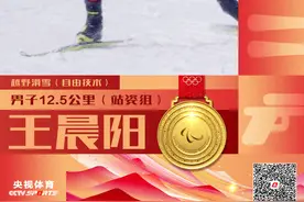 王晨阳夺得越野滑雪男子12.5公里（自由技术）站姿组金牌图片