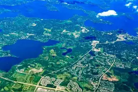 美国，万湖之州明尼苏达鸟瞰图片