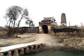 1930年的辽宁朝阳市，4座城门还没拆，“胜利桥”没有桥图片