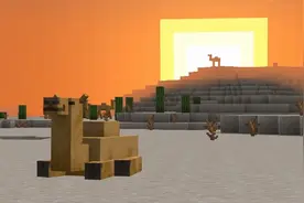 我的世界：1.20新生物“骆驼”的10个特性！双人坐骑，飞跃峡谷图片