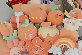 六一儿童节粘土手工花束图片