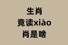 生肖竟然读xiào肖又是啥图片