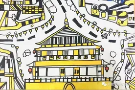 陕西高校学生暖心手绘致敬白衣天使图片