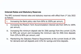 心态崩了！津巴布韦央行加息12000个基点图片