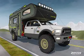 带拓展的道奇公羊四驱越野皮卡房车！可以高度定制厢体图片