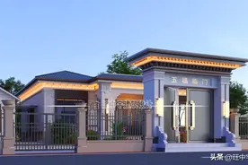 农村自建房大院门头设计图片