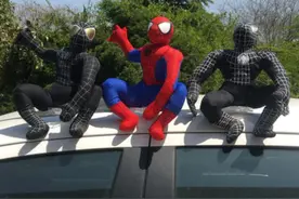 国产车放蜘蛛侠罚200，车主怒问交警：奥迪车顶一排葫芦娃咋不罚图片