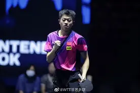 WTT球星挑战赛曼谷站2023男单1/4决赛：袁励岑3-1赵胜敏图片