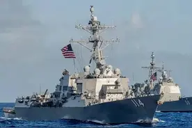 美最强驱逐舰穿越台海，防御能力一流，055驱逐舰尚无力将其击沉图片