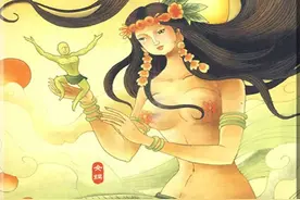 捏土造人、炼石补天的女娲图片