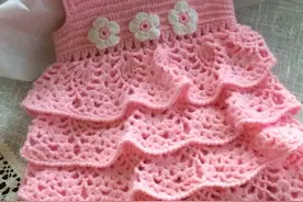 「针织作品」30款漂亮的儿童连衣裙、开衫设计图片