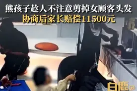 “熊孩子”趁人不注意剪掉女顾客头发？家长赔偿万余元图片