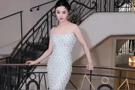 范冰冰戛纳晚宴最后一套造型，清丽脱俗，宛若人间精灵图片