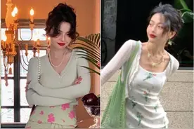 今年火了一种穿法：“缎面裙+开衫”，优雅显瘦，特适合气质女人图片