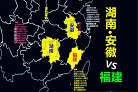 综合实力对比，人口相差2000万的福建，完胜湖南和安徽图片