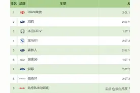 四驱SUV别乱买！最新油耗排名：揽巡第七，森林人、途观L低于10L图片