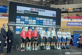 吉林省选手苑丽颖荣获场地自行车世界锦标赛女子团体竞速赛亚军图片