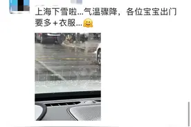 上海初雪来啦，这里下得真的好大！再看看隔壁邻居图片