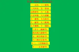 用口诀巧记常见公历（阳历）节日，简单实用到极点！图片