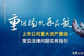 重组扬帆再启航—上市公司重大资产重组 常见法律问题实务指引图片