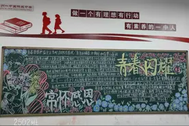 青春闪耀，常怀感恩——郑州市二七区国际城中学五月主题黑板报、文化墙评比活动图片