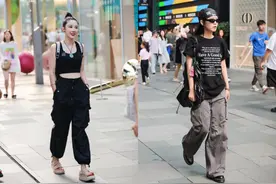 被成都太古里街拍惊艳到了，满街不见短裤、短裙，却个个洋气好看图片