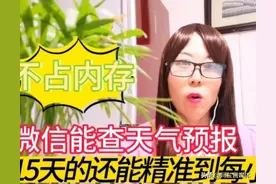 微信能查天气预报，精确到每小时，还能看近15天的天气，太实用图片