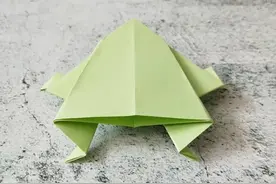 儿童趣味手工，青蛙折纸教程图解，简单易学图片
